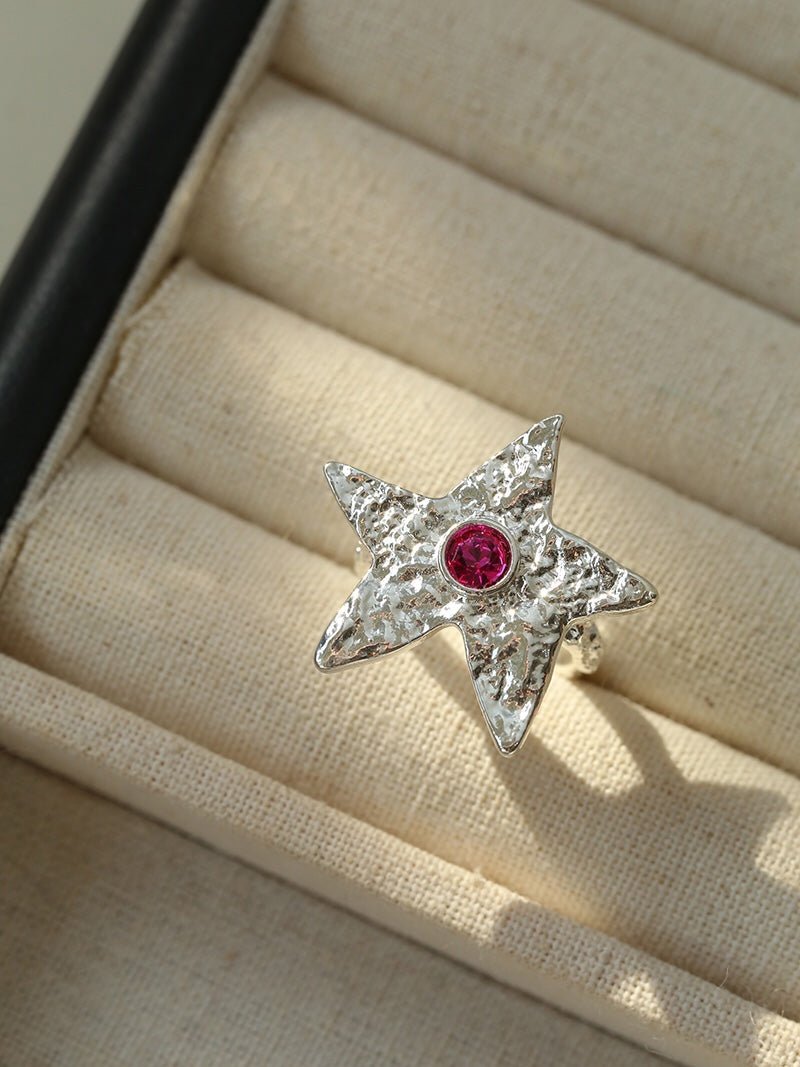 Dazzling Stars Pentagram Planet Element Rings - floysun