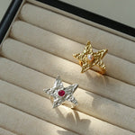 Dazzling Stars Pentagram Planet Element Rings - floysun
