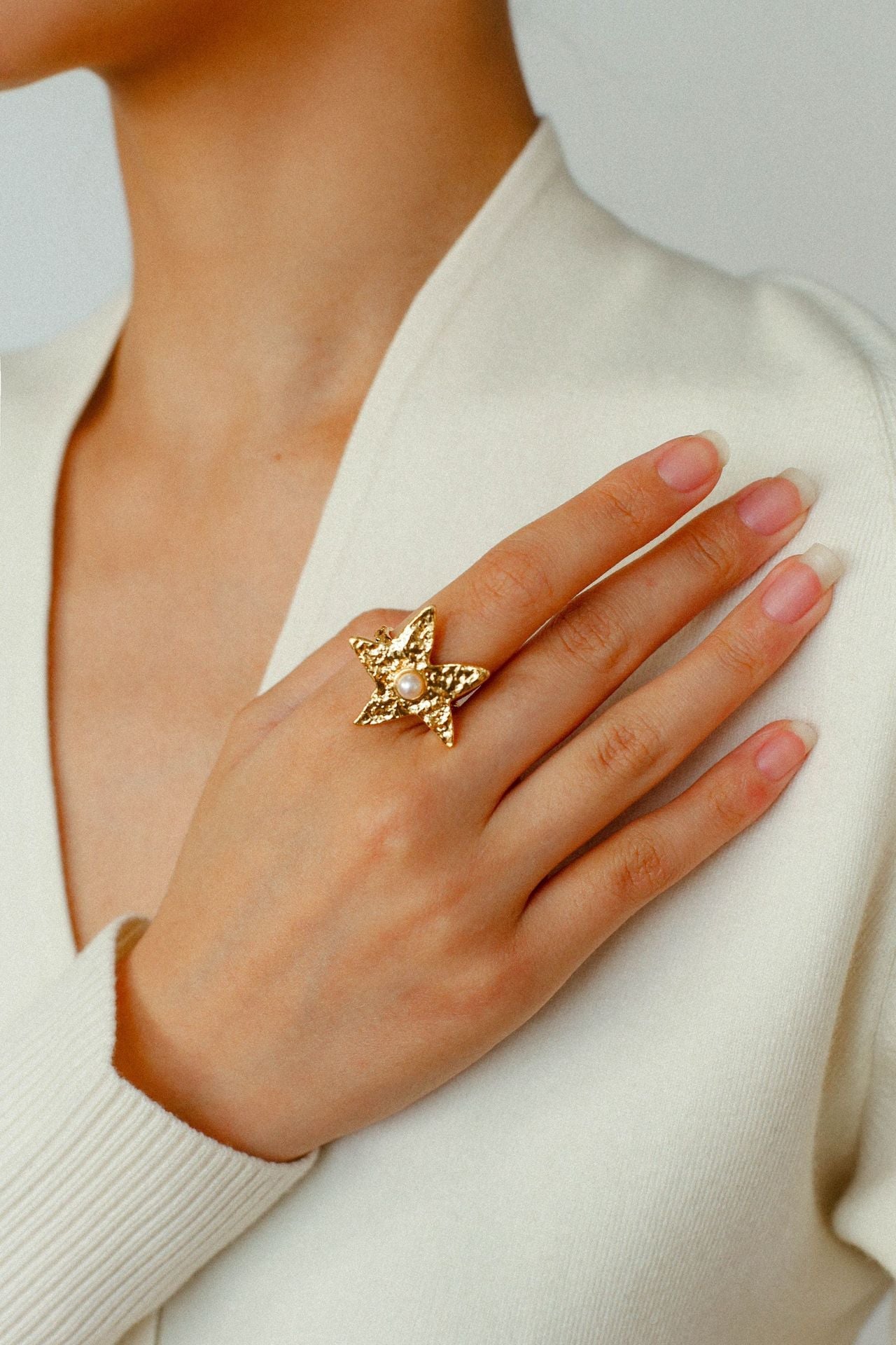 Dazzling Stars Pentagram Planet Element Rings - floysun