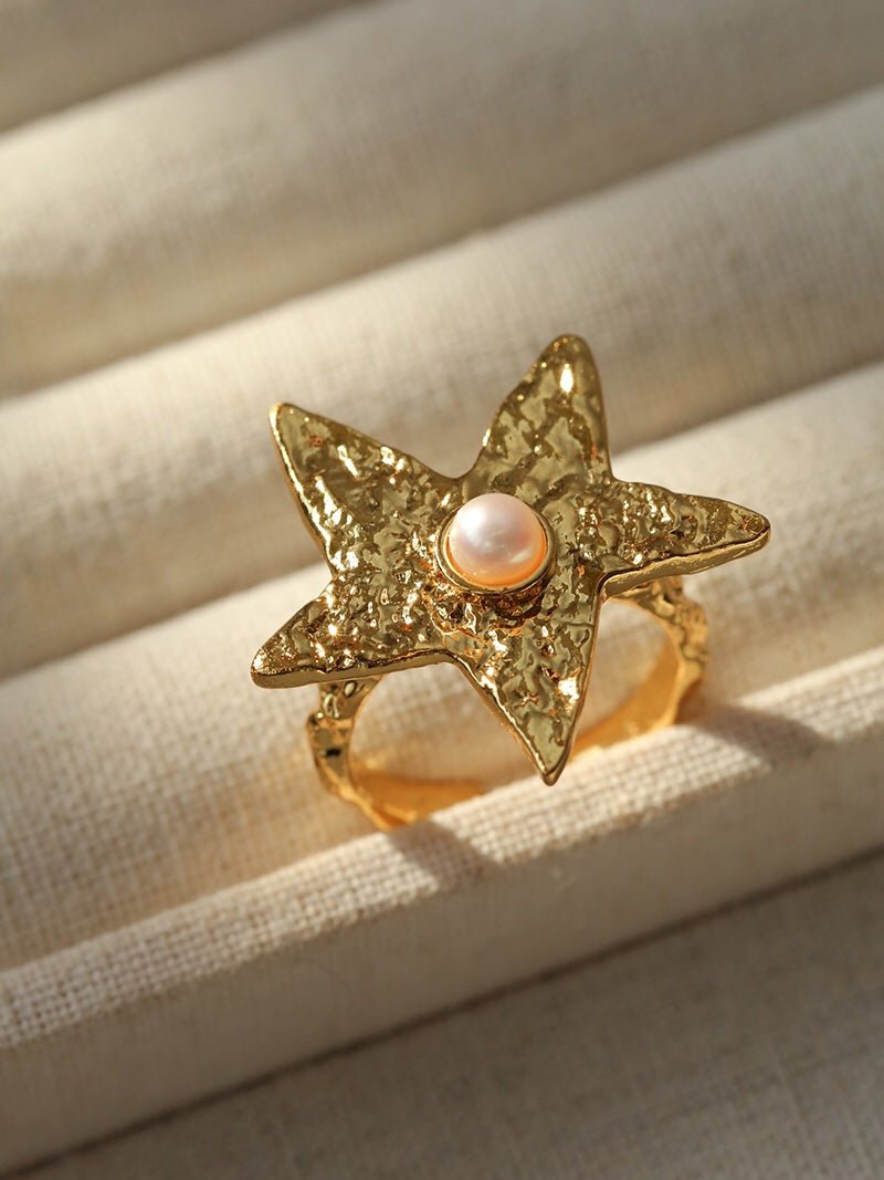 Dazzling Stars Pentagram Planet Element Rings - floysun