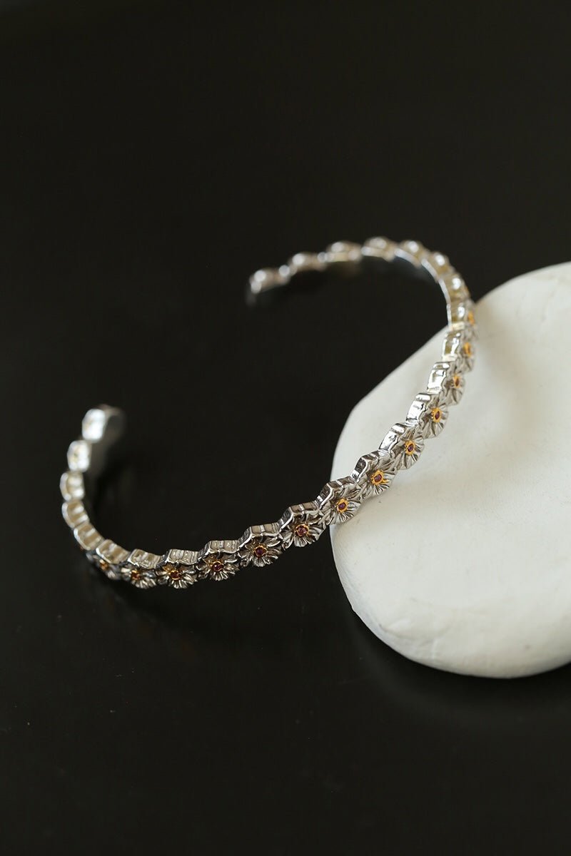 Delicate Daisy Open Cuff Bracelet - floysun