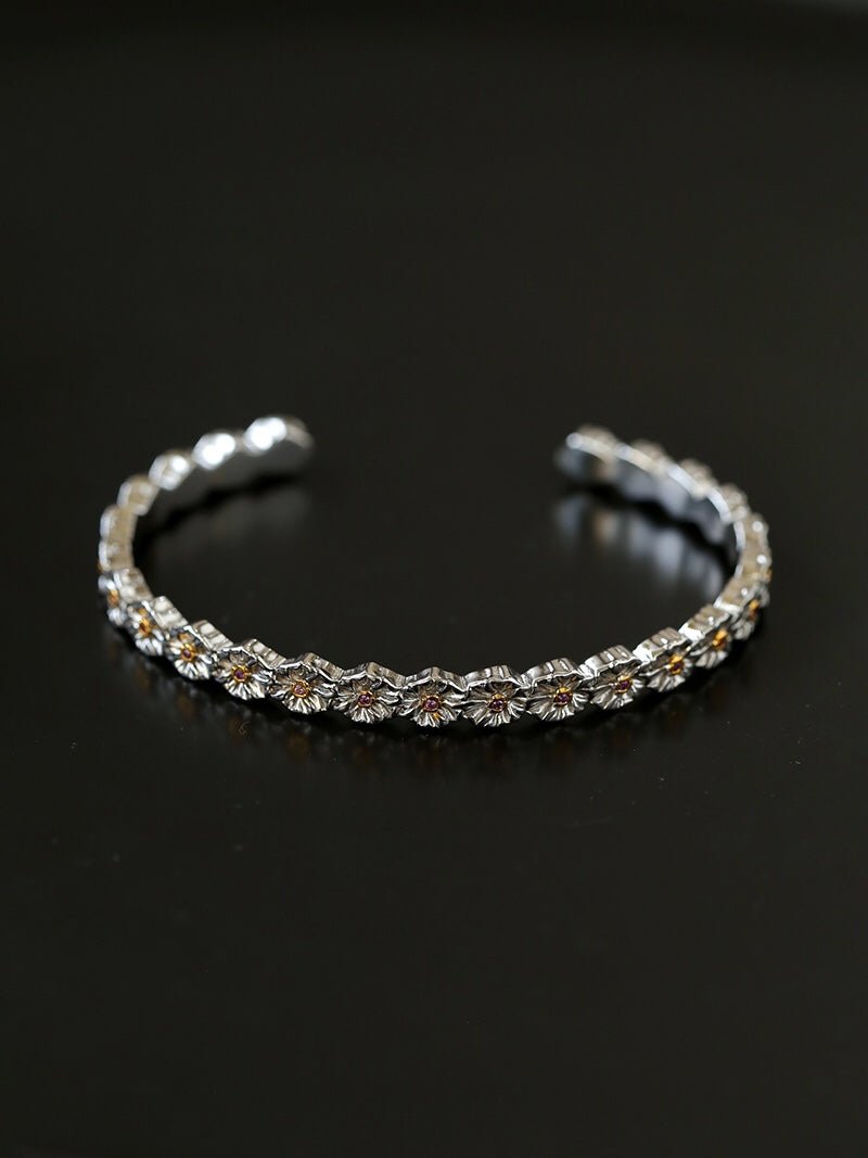 Delicate Daisy Open Cuff Bracelet - floysun