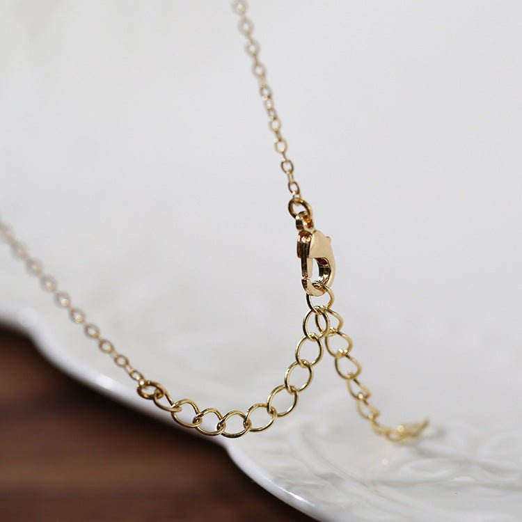 Delicate Freshwater Pearl Gold Bead Necklace - floysun