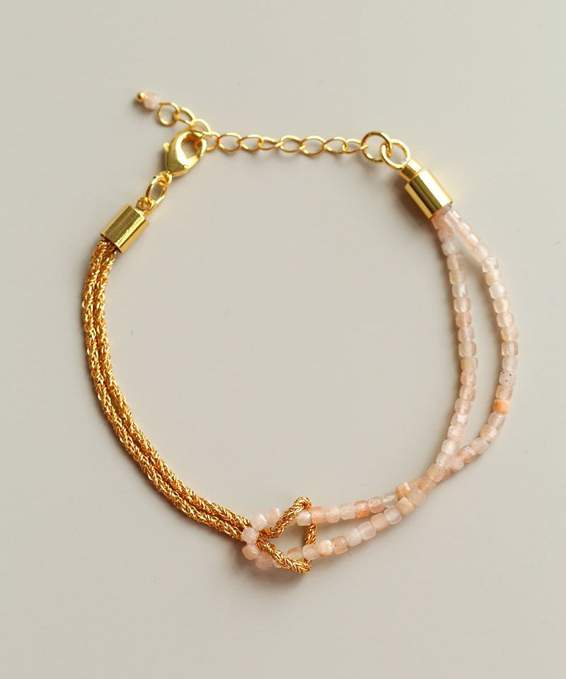 Designer Double Chain & Mixed Natural Stone Bracelets - floysun