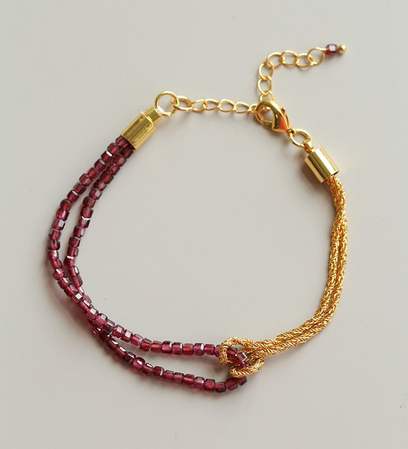 Designer Double Chain & Mixed Natural Stone Bracelets - floysun