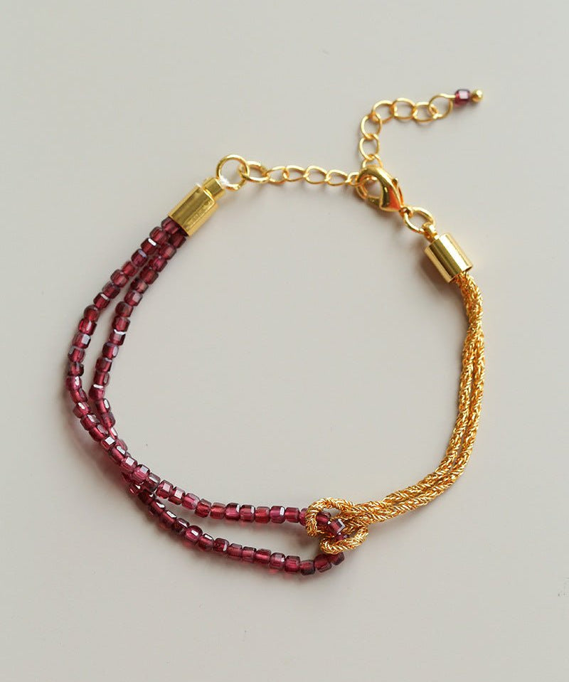 Designer Double Chain & Mixed Natural Stone Bracelets - floysun