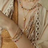 Designer Double Chain & Mixed Natural Stone Bracelets - floysun
