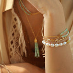 Designer Double Chain & Mixed Natural Stone Bracelets - floysun
