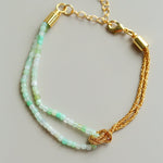 Designer Double Chain & Mixed Natural Stone Bracelets - floysun