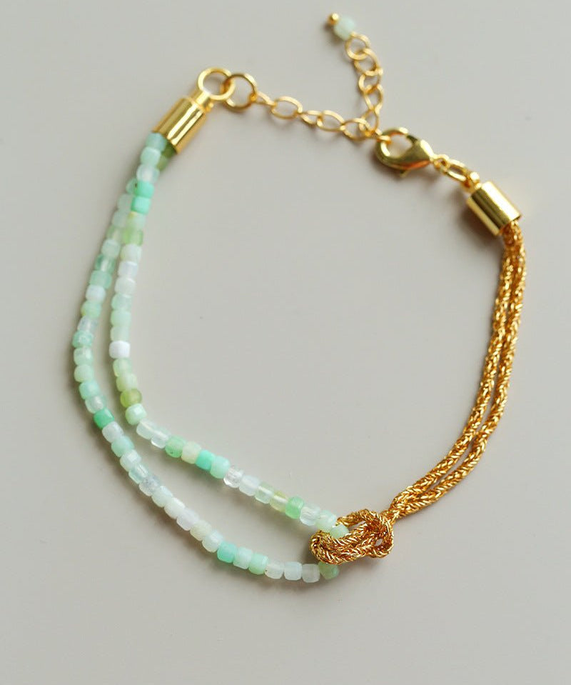 Designer Double Chain & Mixed Natural Stone Bracelets - floysun