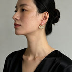 Detachable Freshwater Pearl Hammered Coin Ear Jacket Earrings - floysun