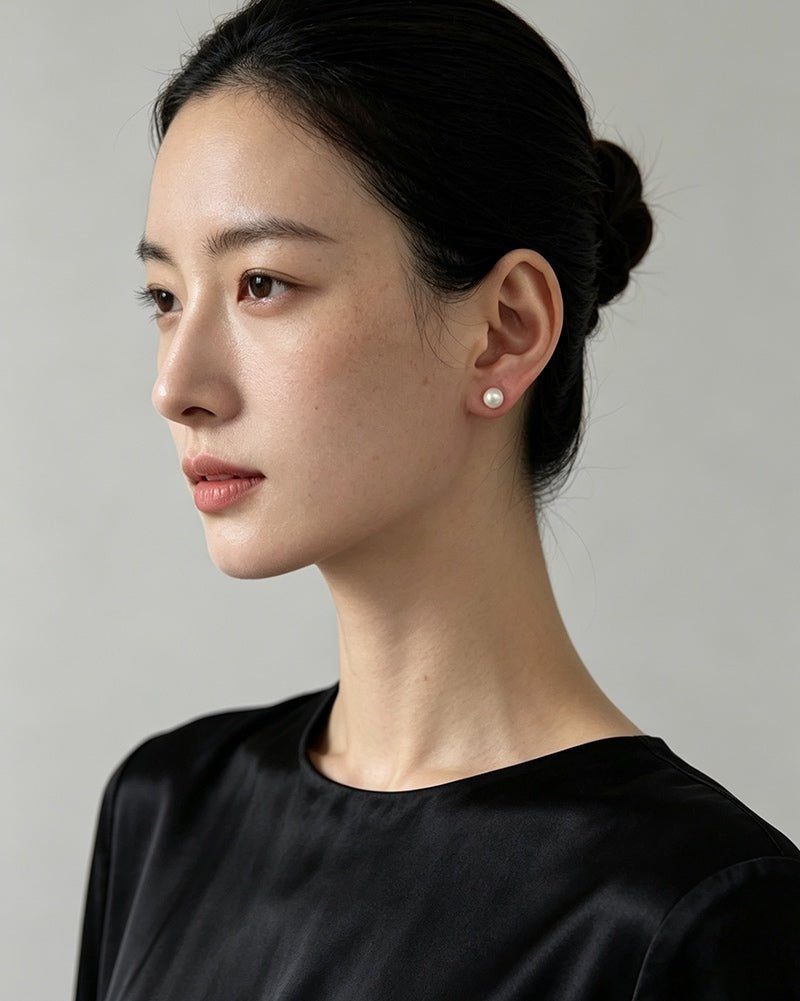 Detachable Freshwater Pearl Hammered Coin Ear Jacket Earrings - floysun