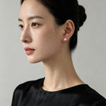 Detachable Freshwater Pearl Hammered Coin Ear Jacket Earrings - floysun