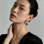 Detachable Freshwater Pearl Hammered Coin Ear Jacket Earrings - floysun