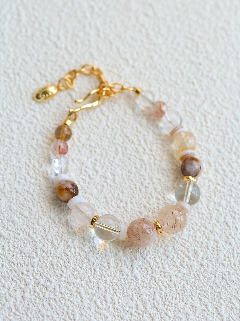 Dopamine Beaded Wave Bracelet – Golden Brown Aventurine Edition - floysun