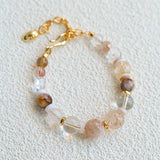 Dopamine Beaded Wave Bracelet – Golden Brown Aventurine Edition - floysun