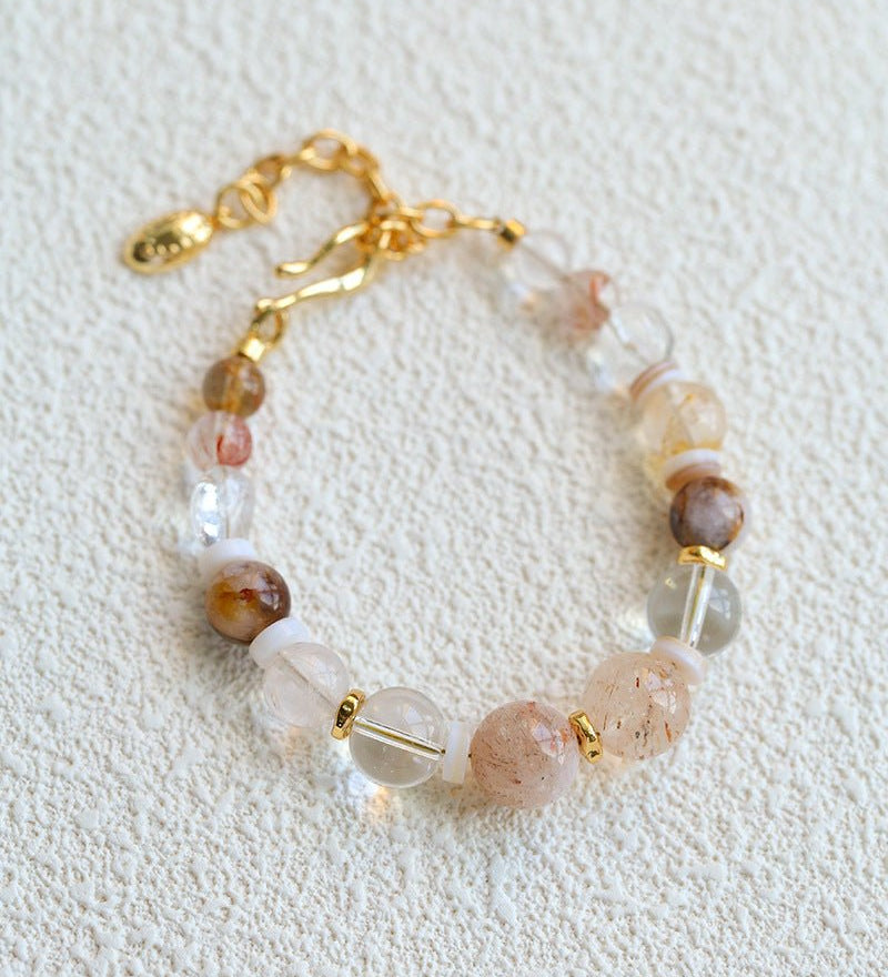 Dopamine Beaded Wave Bracelet – Golden Brown Aventurine Edition - floysun