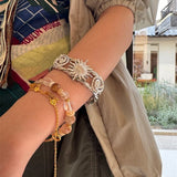Dopamine Beaded Wave Bracelet – Golden Brown Aventurine Edition - floysun