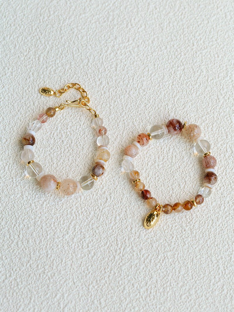 Dopamine Beaded Wave Bracelet – Golden Brown Aventurine Edition - floysun