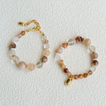 Dopamine Beaded Wave Bracelet – Golden Brown Aventurine Edition - floysun