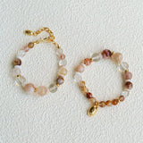 Dopamine Beaded Wave Bracelet – Golden Brown Aventurine Edition - floysun