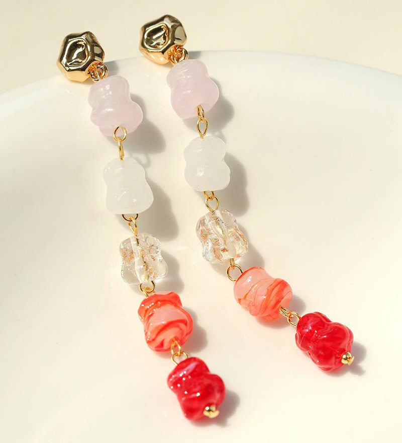 Dopamine Candy Drop Earrings – Strawberry Kiss - floysun