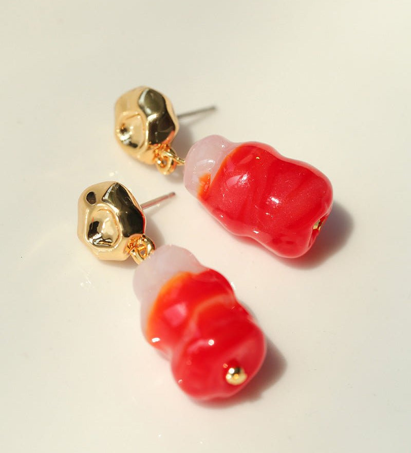Dopamine Candy Drop Earrings – Strawberry Kiss - floysun