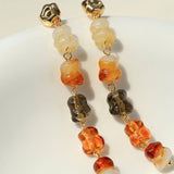 Dopamine Candy Drop Glass Earrings – Caramel Glaze - floysun