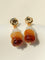 Dopamine Candy Drop Glass Earrings – Caramel Glaze - floysun