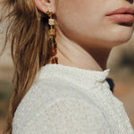 Dopamine Candy Drop Glass Earrings – Caramel Glaze - floysun