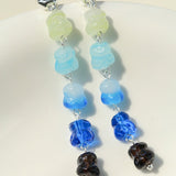 Dopamine Candy Drop Glass Earrings – Ocean Pop - floysun