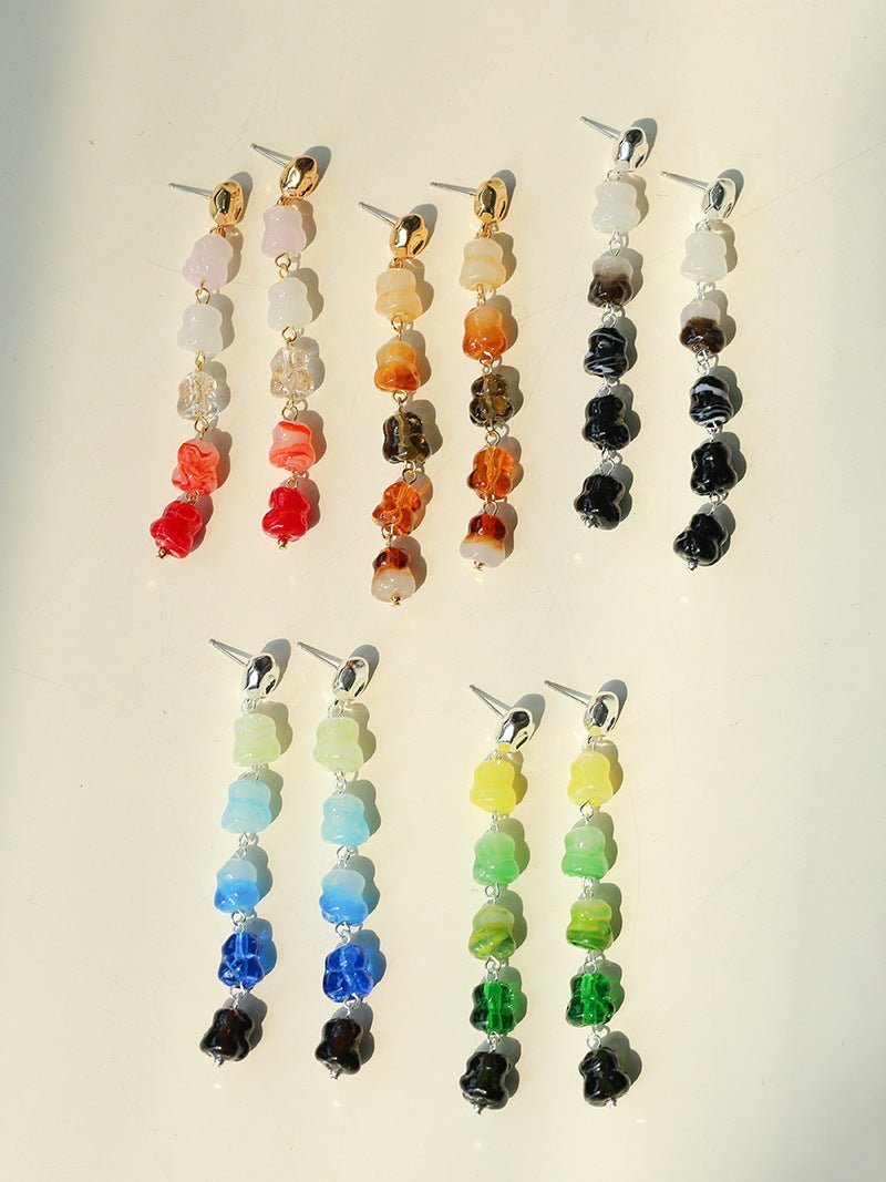 Dopamine Candy Drop Glass Earrings – Ocean Pop - floysun