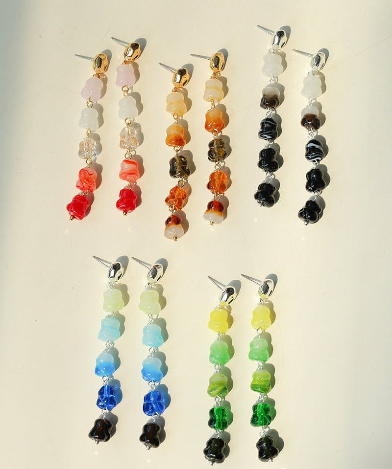 Dopamine Candy Drop Glass Earrings – Ocean Pop - floysun