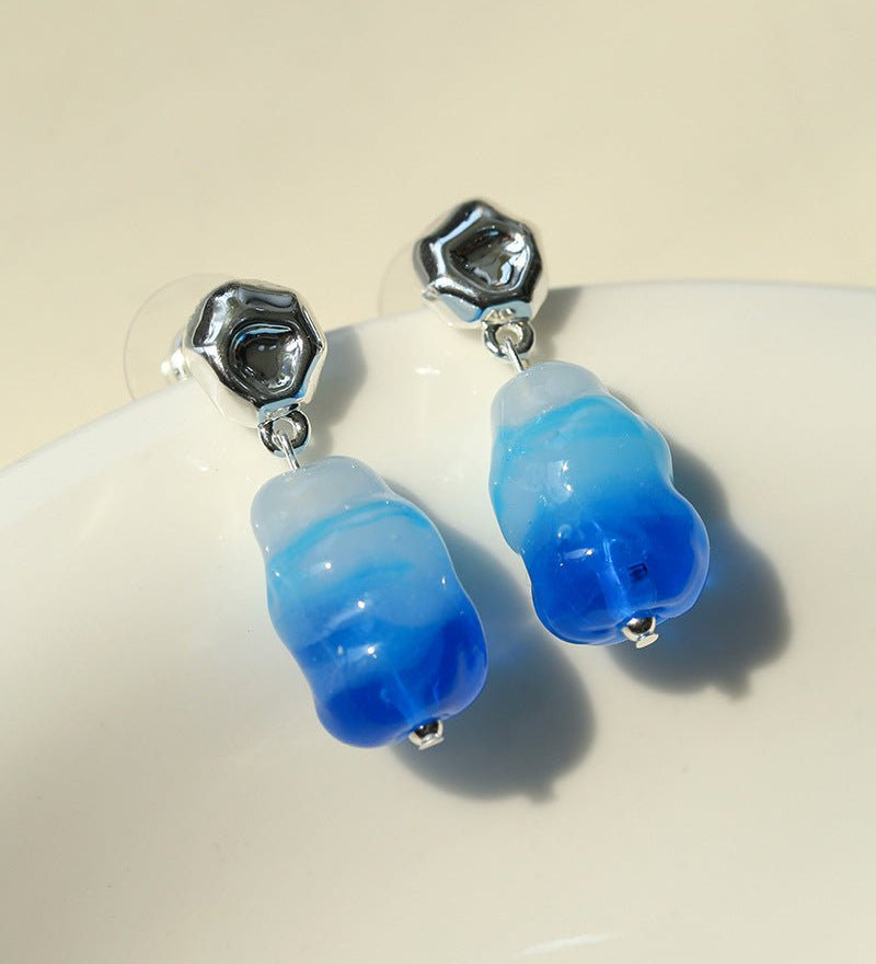 Dopamine Candy Drop Glass Earrings – Ocean Pop - floysun
