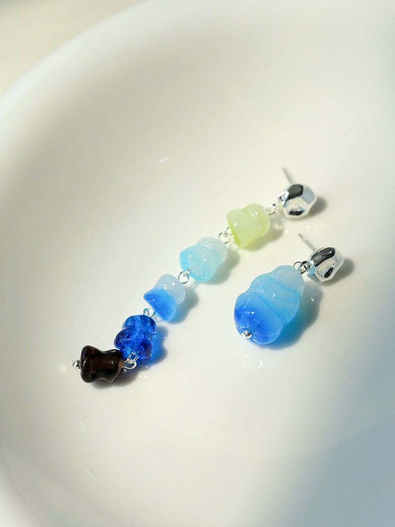 Dopamine Candy Drop Glass Earrings – Ocean Pop - floysun