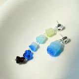 Dopamine Candy Drop Glass Earrings – Ocean Pop - floysun