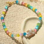 Dopamine Colorful Cat's Eye Baroque Necklace - floysun