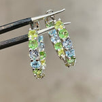 Dopamine Paraiba-Colour Gradient Hoop Earrings - floysun