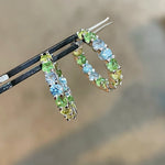Dopamine Paraiba-Colour Gradient Hoop Earrings - floysun