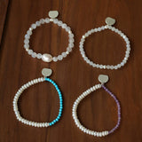 Dopamine Stacking Elastic Bracelets – Pearls & Gemstones - floysun