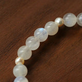 Dopamine Stacking Elastic Bracelets – Pearls & Gemstones - floysun