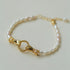 Double - Handed Ring Clasp Pearl Beaded Bracelet - floysun