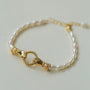 Double - Handed Ring Clasp Pearl Beaded Bracelet - floysun