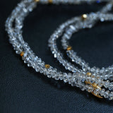 Double Layer Clear Crystal Peace Dove Pendant Necklace - floysun