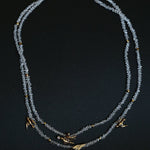 Double Layer Clear Crystal Peace Dove Pendant Necklace - floysun