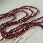 Double - Layer Faceted Gemstone Necklace with Pearl Pendant – Garnet or Gold Ore Option - floysun
