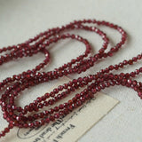 Double - Layer Faceted Gemstone Necklace with Pearl Pendant – Garnet or Gold Ore Option - floysun