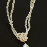 Double Layer Natural Seed Pearl Necklace - floysun
