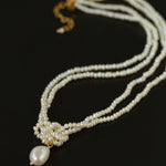 Double Layer Natural Seed Pearl Necklace - floysun