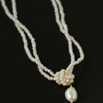 Double Layer Natural Seed Pearl Necklace - floysun